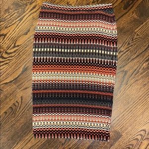 Willow and clay printed pencil skirt